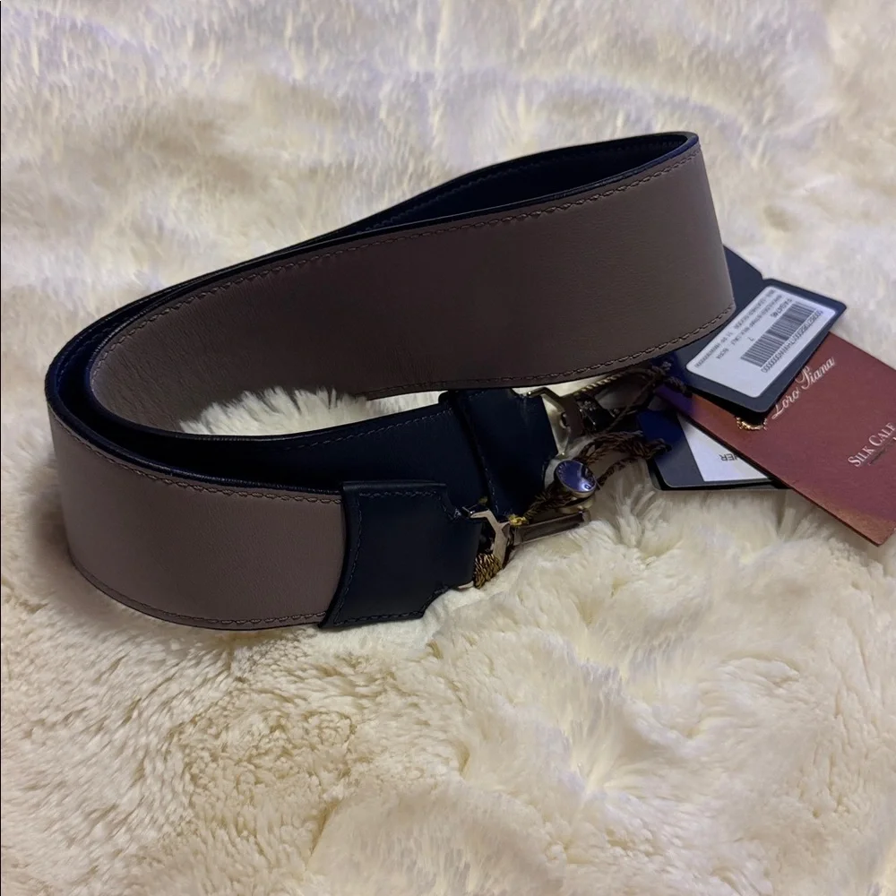 Loro Piana Genuine Silk Calfskin Leather Reversible Bag/Belt Strap, $960 MSRP